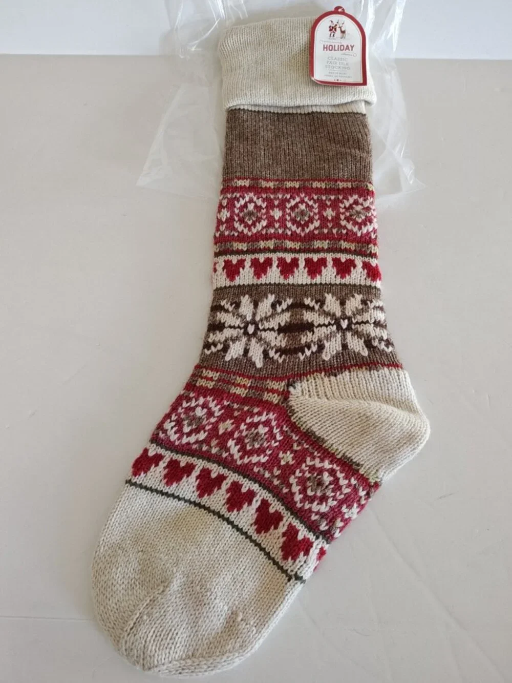 Pottery Barn Christmas Stocking Faire Isle style
